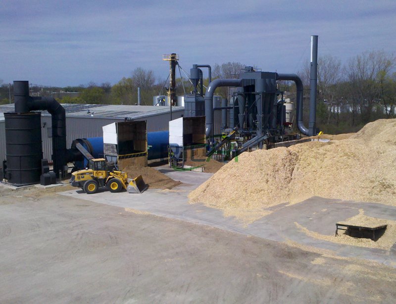 The 2-3TH Biomass Wood Pellet Line In Canada