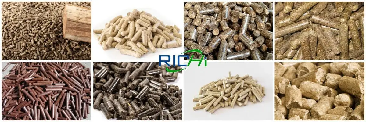 various sawdust pellets