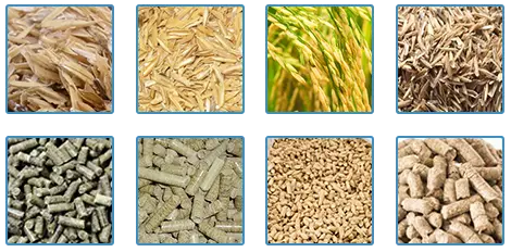 raw materials of rice husk