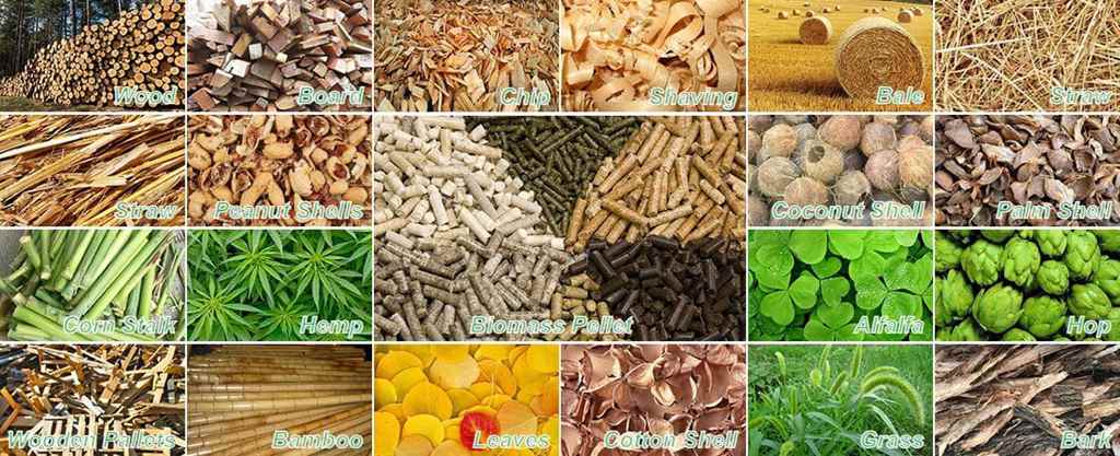 raw materials of wood chip pellets