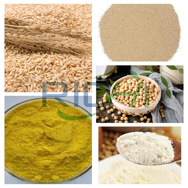 various raw materials suitable for the shrimp feed pellet machine