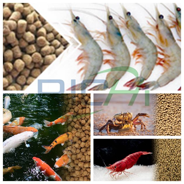 various feed pellets made by shrimp feed pellet machine