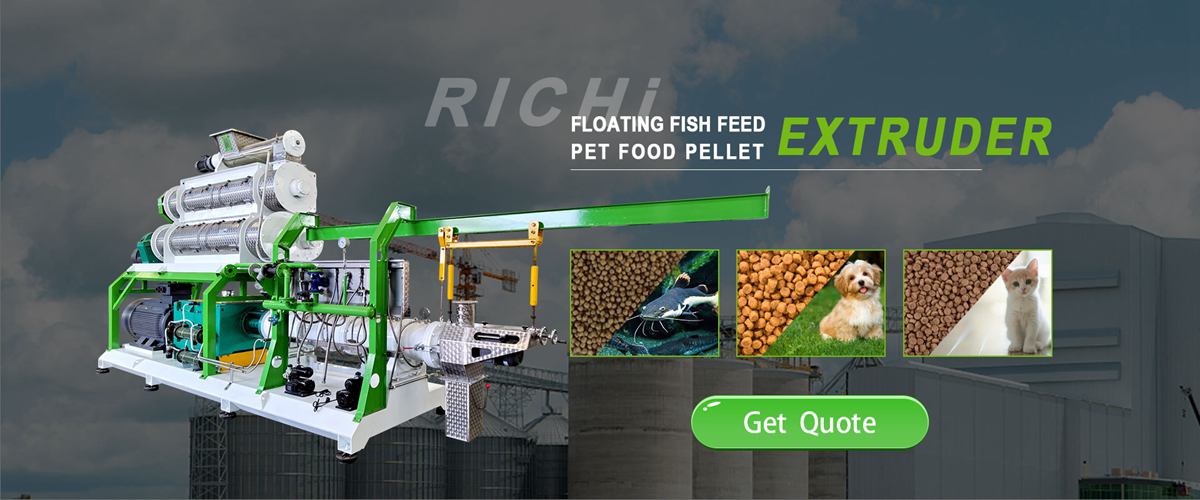 features of twin screw floating fish feed extruder machine