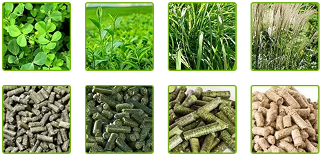 raw materials for grass pellets