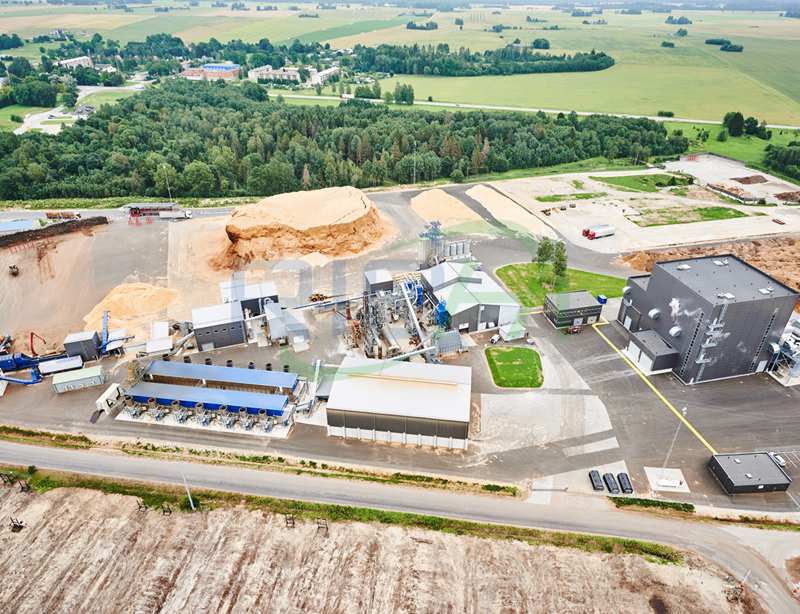 Turn-key 10TPH biomass pellet mill line In China