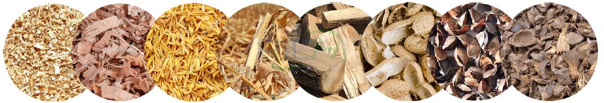 Which raw materials are suitable for sawdust pellet press