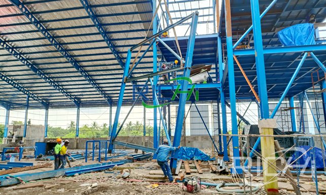 2T/H shrimp feed plant built in Indonesia