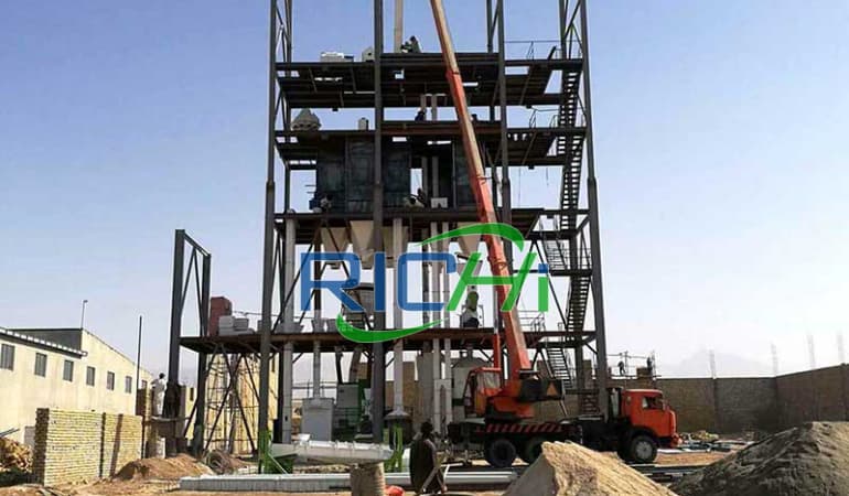 American livestock and poultry double-shaft paddle mixer application project