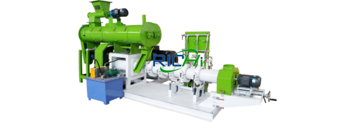 Dry method Single screw floating fish feed extruder machine