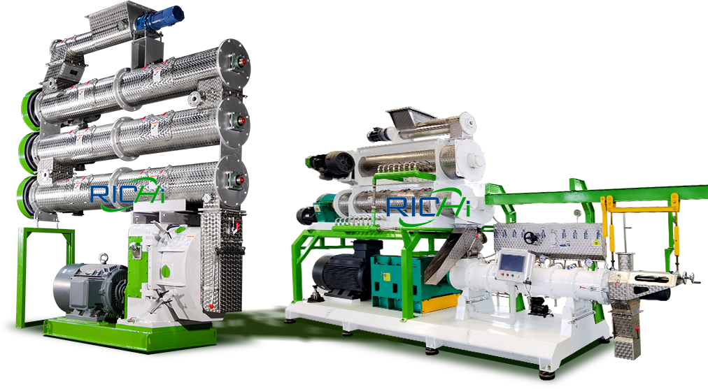 Sinking fish feed machines