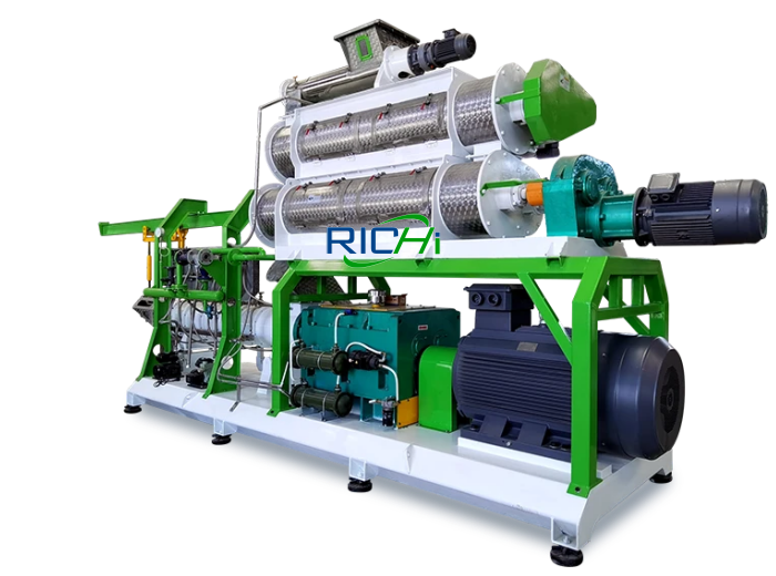 Floating fish feed extruder machine