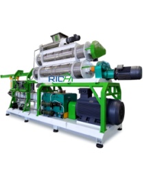Twin screw floating fish feed extruder machine