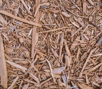 Sawdust, wood chips, bark and straw