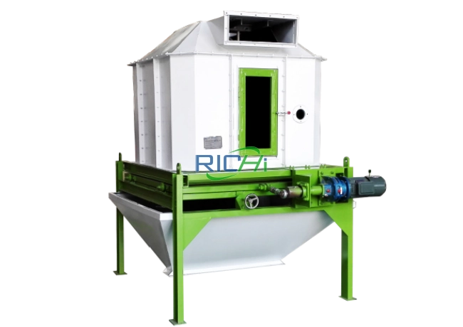 Animal feed countercurrent cooler