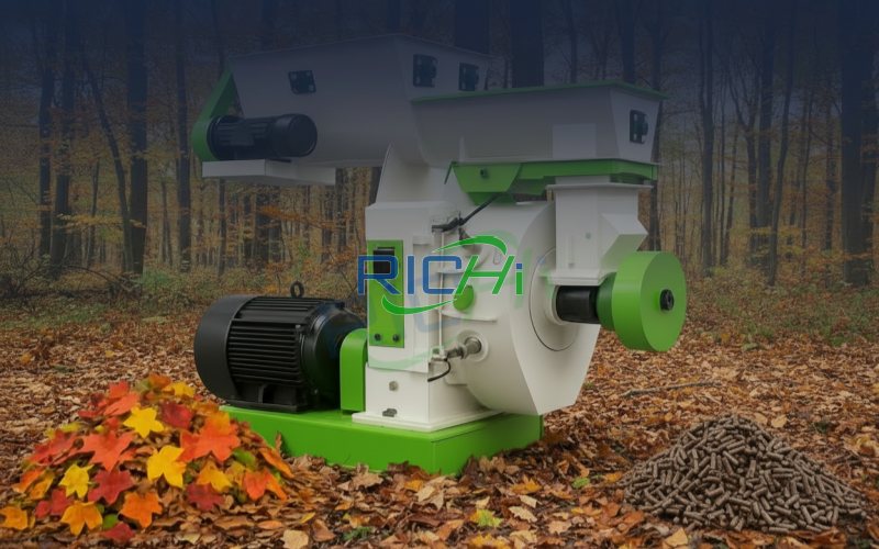 working process of the leaf pellet mill