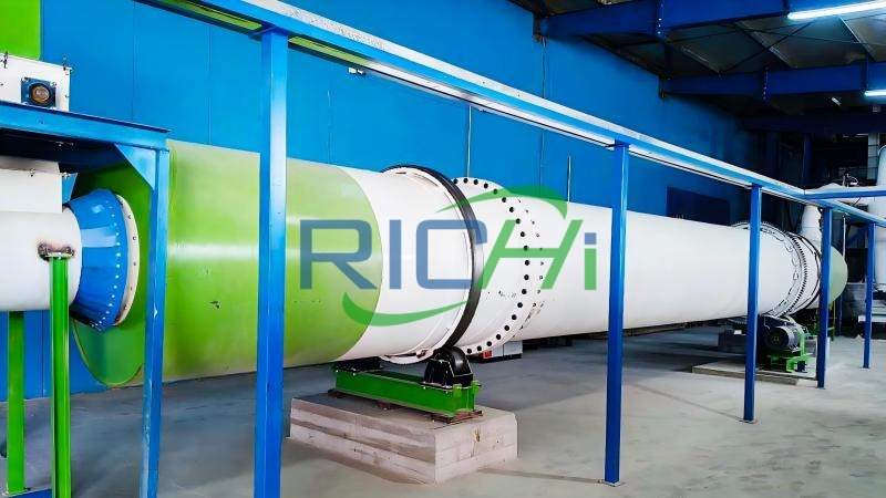 Rotary Drum Dryer in Romania 2tph Wood Pellet Production Line