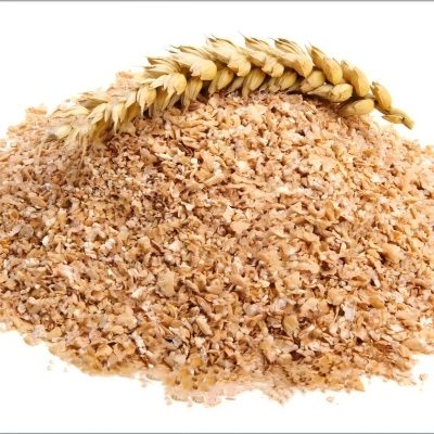 a pile of wheat bran