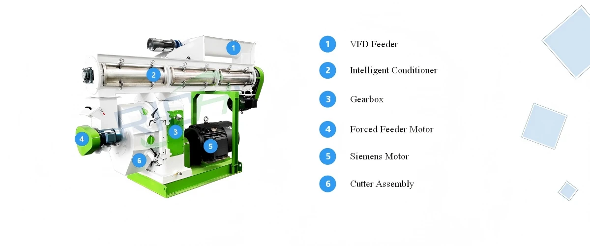 key parts of RICHI lucerne pellet machine