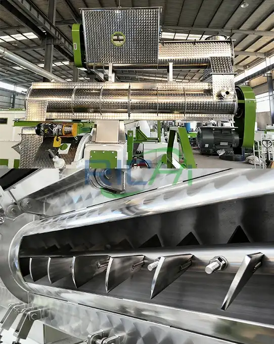 feeder and conditioner of grass pellet mill